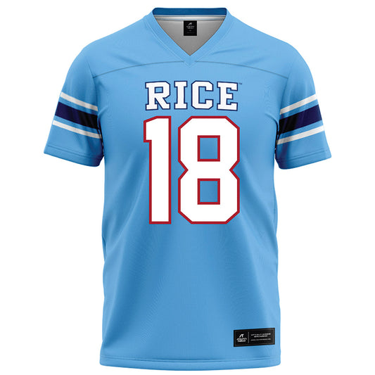 Rice - NCAA Football : Ahran Ogbor - Light Blue Football Jersey-0