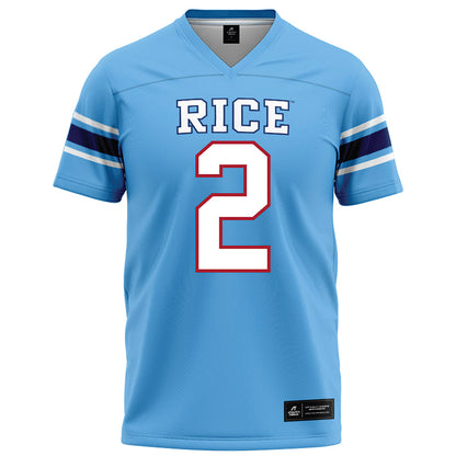 Rice - NCAA Football : Jo Chavez - Light Blue Football Jersey-0