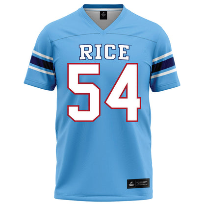 Rice - NCAA Football : Austin Harnetiaux - Light Blue Football Jersey-0