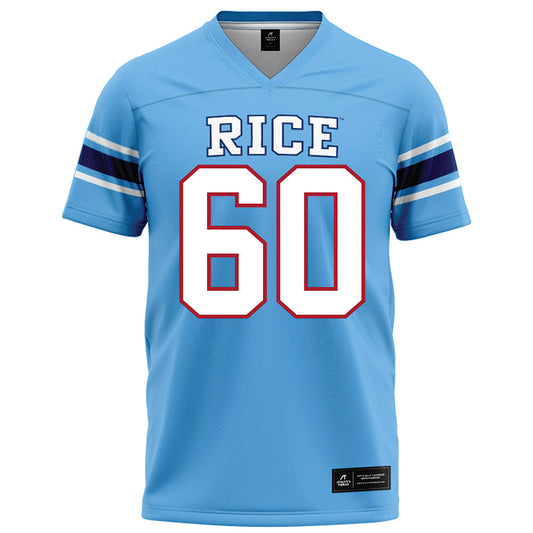 Rice - NCAA Football : Leo Bluhm - Light Blue Football Jersey-0