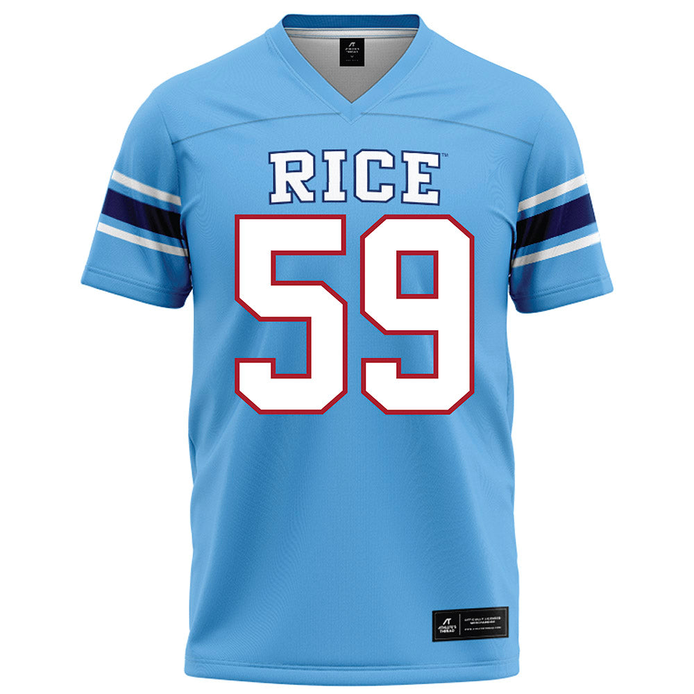 Rice - NCAA Football : Colter Alberding - Light Blue Football Jersey-0