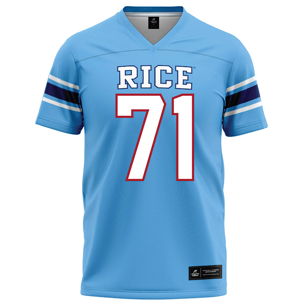 Rice - NCAA Football : Cole Principe - Light Blue Football Jersey-0