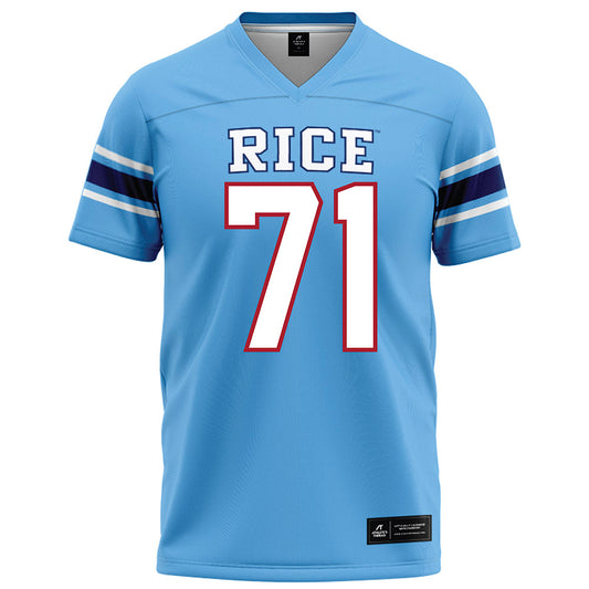 Rice - NCAA Football : Cole Principe - Light Blue Football Jersey-0