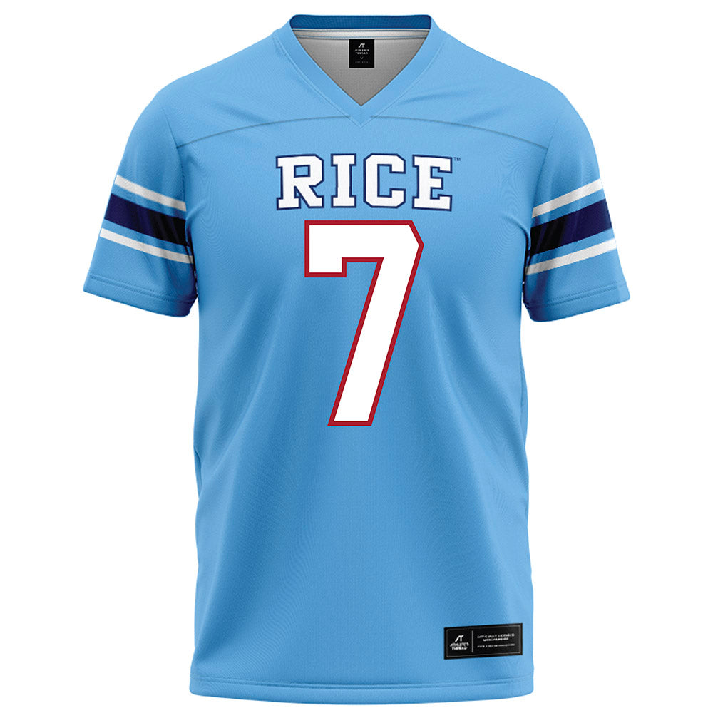 Rice - NCAA Football : Barry Jackson - Light Blue Football Jersey-0