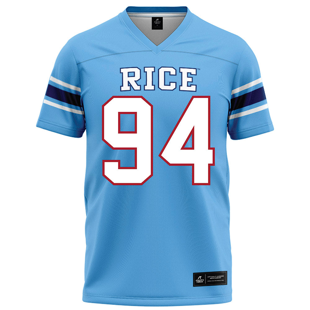 Rice - NCAA Football : Braden Bays - Light Blue Football Jersey-0