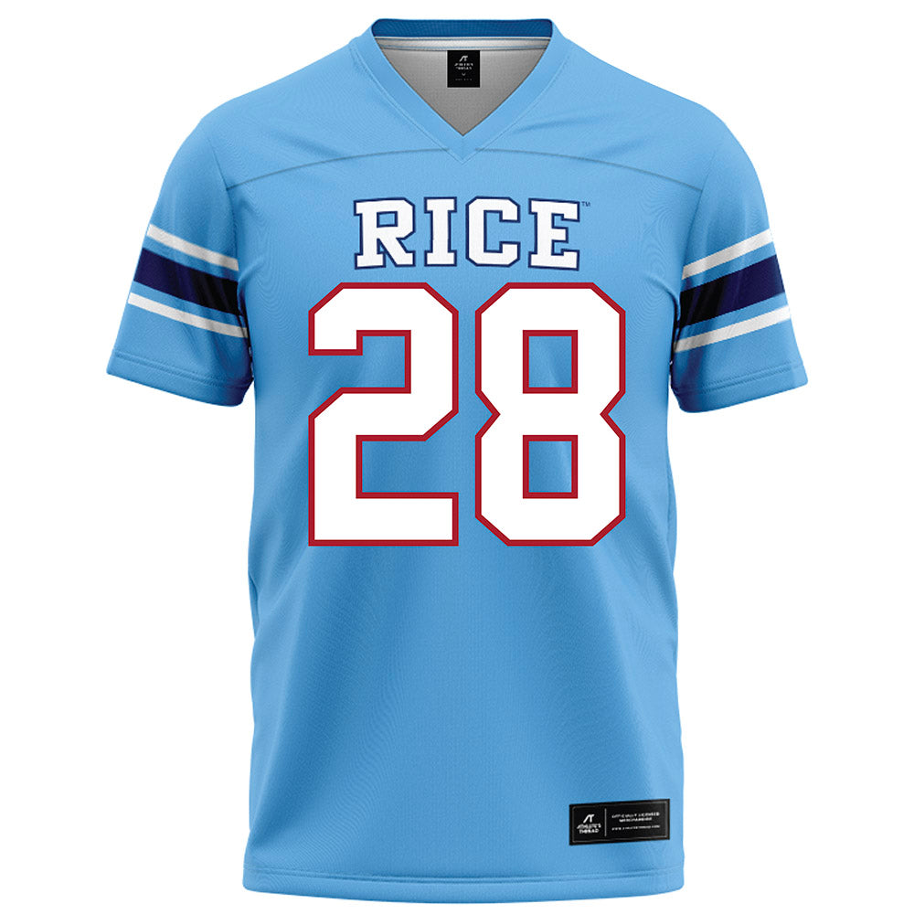 Rice - NCAA Football : D'Andre Hardeman Jr - Light Blue Football Jersey-0