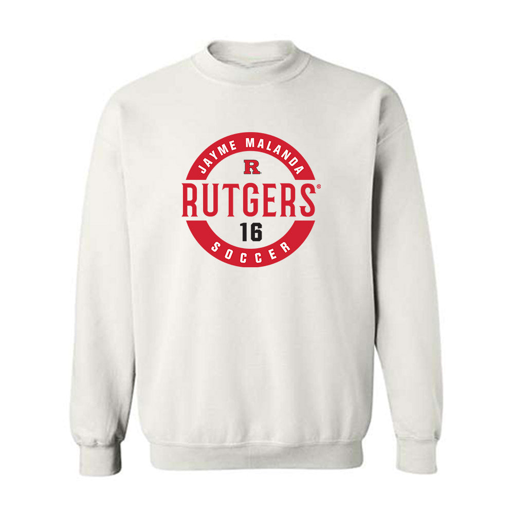 Rutgers - NCAA Women's Soccer : Jayme Malanda - Classic Fashion Shersey Crewneck Sweatshirt-0