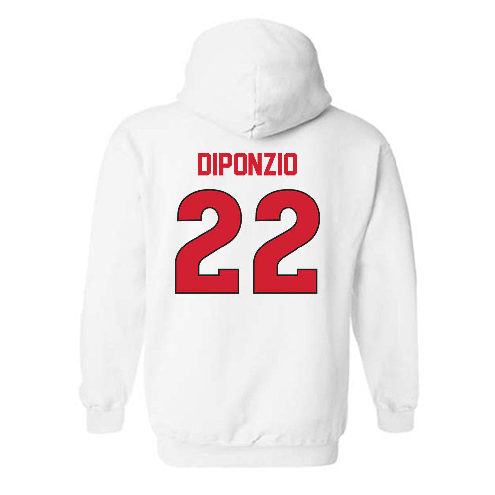 Rutgers - NCAA Men's Soccer : Francesco Diponzio - Replica Shersey Hooded Sweatshirt-1