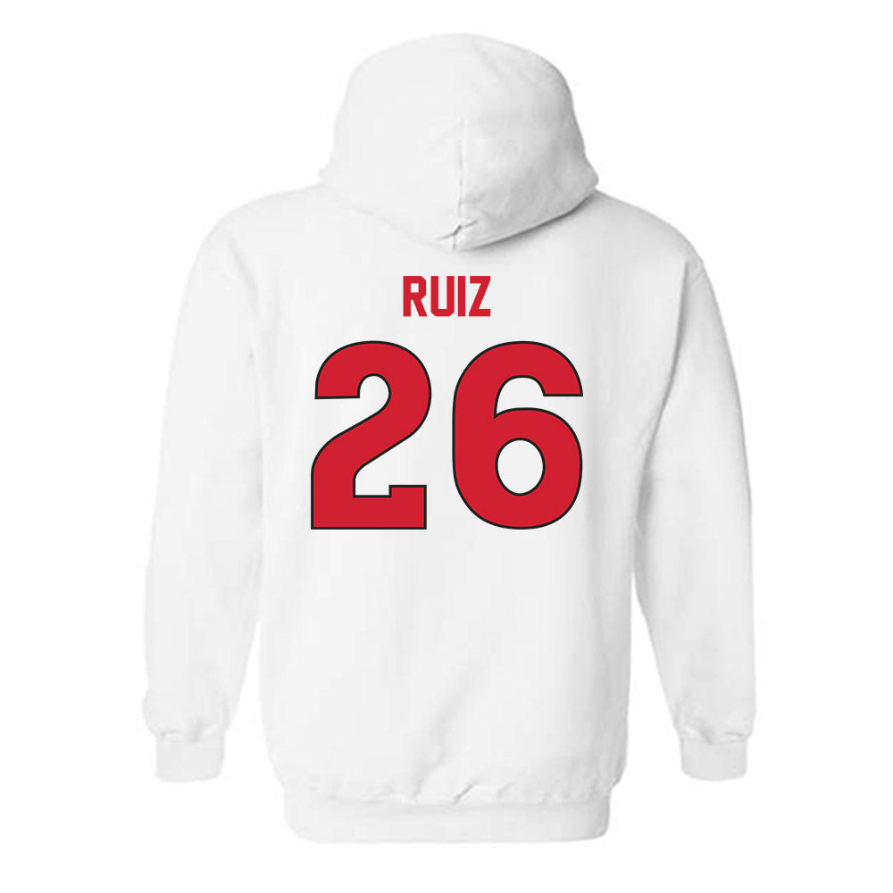 Rutgers - NCAA Men's Soccer : Erick Ruiz - Replica Shersey Hooded Sweatshirt-1