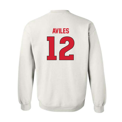 Rutgers - NCAA Men's Soccer : Lenny Aviles - Replica Shersey Crewneck Sweatshirt-1