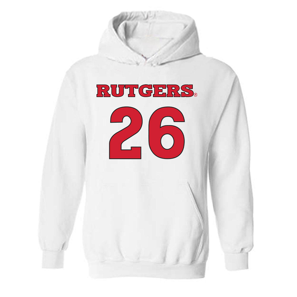 Rutgers - NCAA Men's Soccer : Erick Ruiz - Replica Shersey Hooded Sweatshirt-0