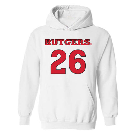 Rutgers - NCAA Men's Soccer : Erick Ruiz - Replica Shersey Hooded Sweatshirt-0