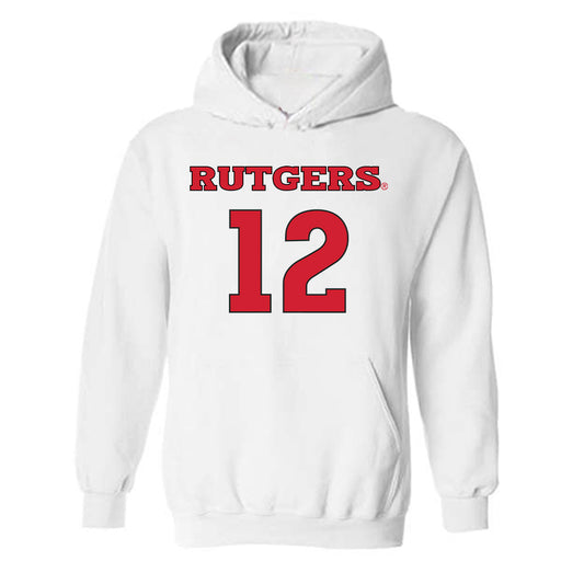 Rutgers - NCAA Men's Soccer : Lenny Aviles - Replica Shersey Hooded Sweatshirt-0