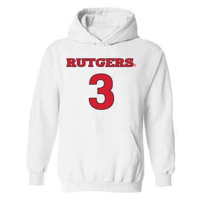Rutgers - NCAA Women's Soccer : Lilia Calvert - Replica Shersey Hooded Sweatshirt-0