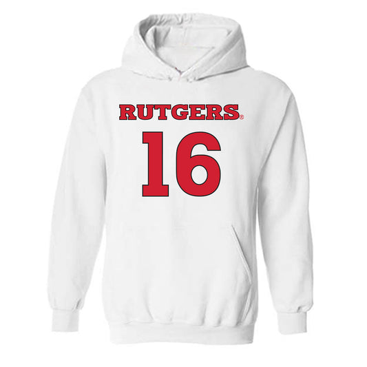 Rutgers - NCAA Women's Soccer : Jayme Malanda - Replica Shersey Hooded Sweatshirt-0