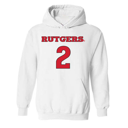 Rutgers - NCAA Men's Soccer : Simon Gorczowski - Replica Shersey Hooded Sweatshirt-0