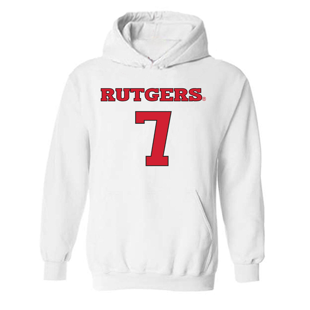 Rutgers - NCAA Women's Soccer : Kennedi Cotter - Replica Shersey Hooded Sweatshirt-0