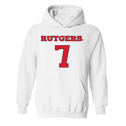 Rutgers - NCAA Women's Soccer : Kennedi Cotter - Replica Shersey Hooded Sweatshirt-0