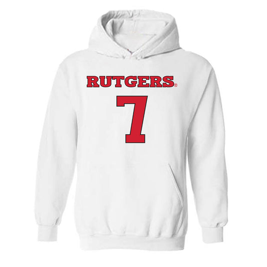 Rutgers - NCAA Women's Soccer : Kennedi Cotter - Replica Shersey Hooded Sweatshirt-0