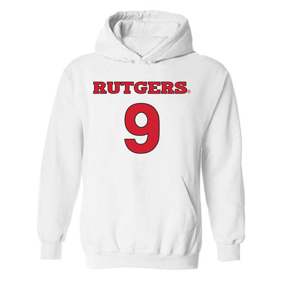 Rutgers - NCAA Men's Soccer : Andrew Kitch - Replica Shersey Hooded Sweatshirt-0