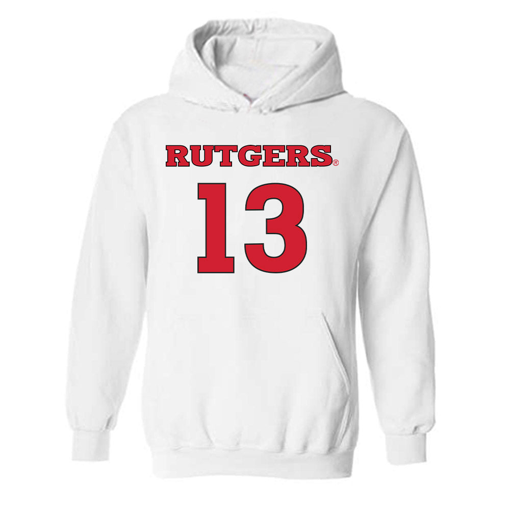 Rutgers - NCAA Women's Soccer : Audrey Cain - Replica Shersey Hooded Sweatshirt
