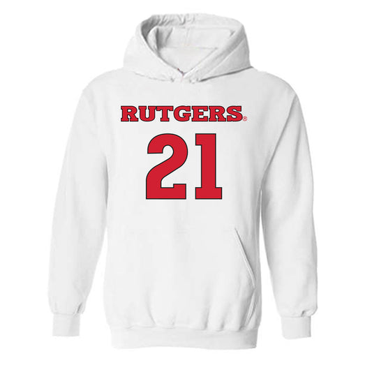 Rutgers - NCAA Women's Soccer : Sarah Martinez - Replica Shersey Hooded Sweatshirt-0