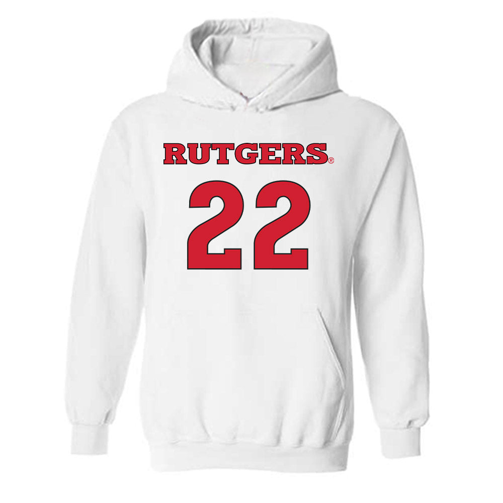 Rutgers - NCAA Men's Soccer : Francesco Diponzio - Replica Shersey Hooded Sweatshirt-0