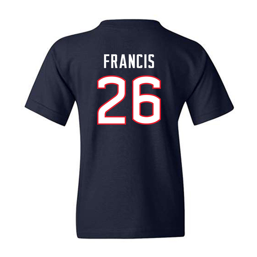 UConn - NCAA Men's Soccer : Sebastian Francis - Replica Shersey Youth T-Shirt-1
