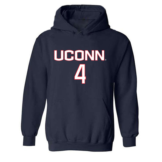 UConn - NCAA Women's Soccer : Lydia LeBlanc - Replica Shersey Hooded Sweatshirt-0