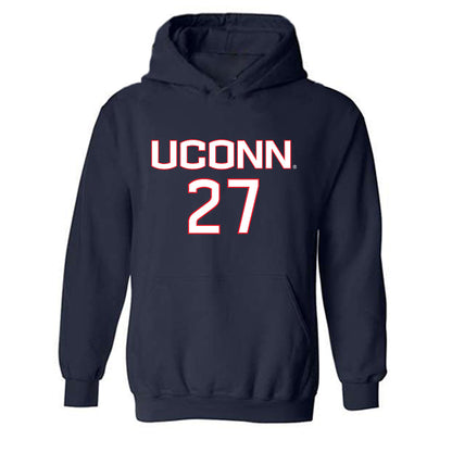 UConn - NCAA Men's Soccer : Jack Ryan - Replica Shersey Hooded Sweatshirt-0
