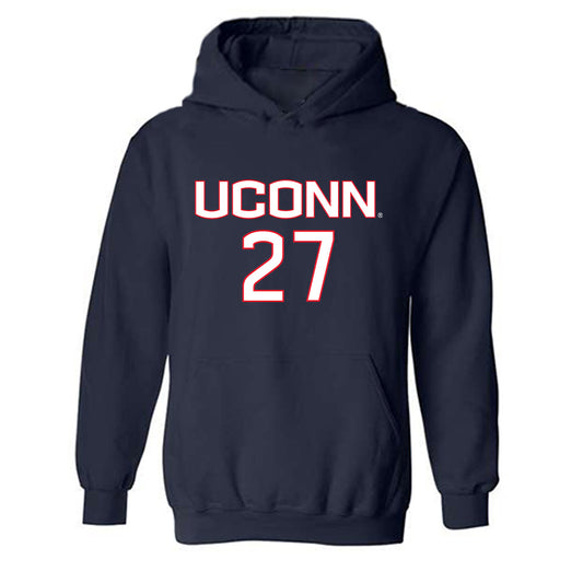 UConn - NCAA Men's Soccer : Jack Ryan - Replica Shersey Hooded Sweatshirt-0