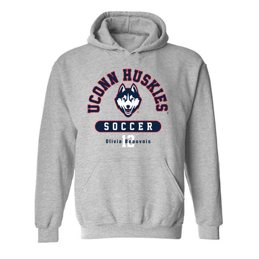 UConn - NCAA Women's Soccer : Olivia Beauvois - Classic Fashion Shersey Hooded Sweatshirt-0