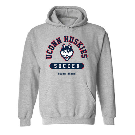 UConn - NCAA Men's Soccer : Owen Bland - Classic Fashion Shersey Hooded Sweatshirt-0