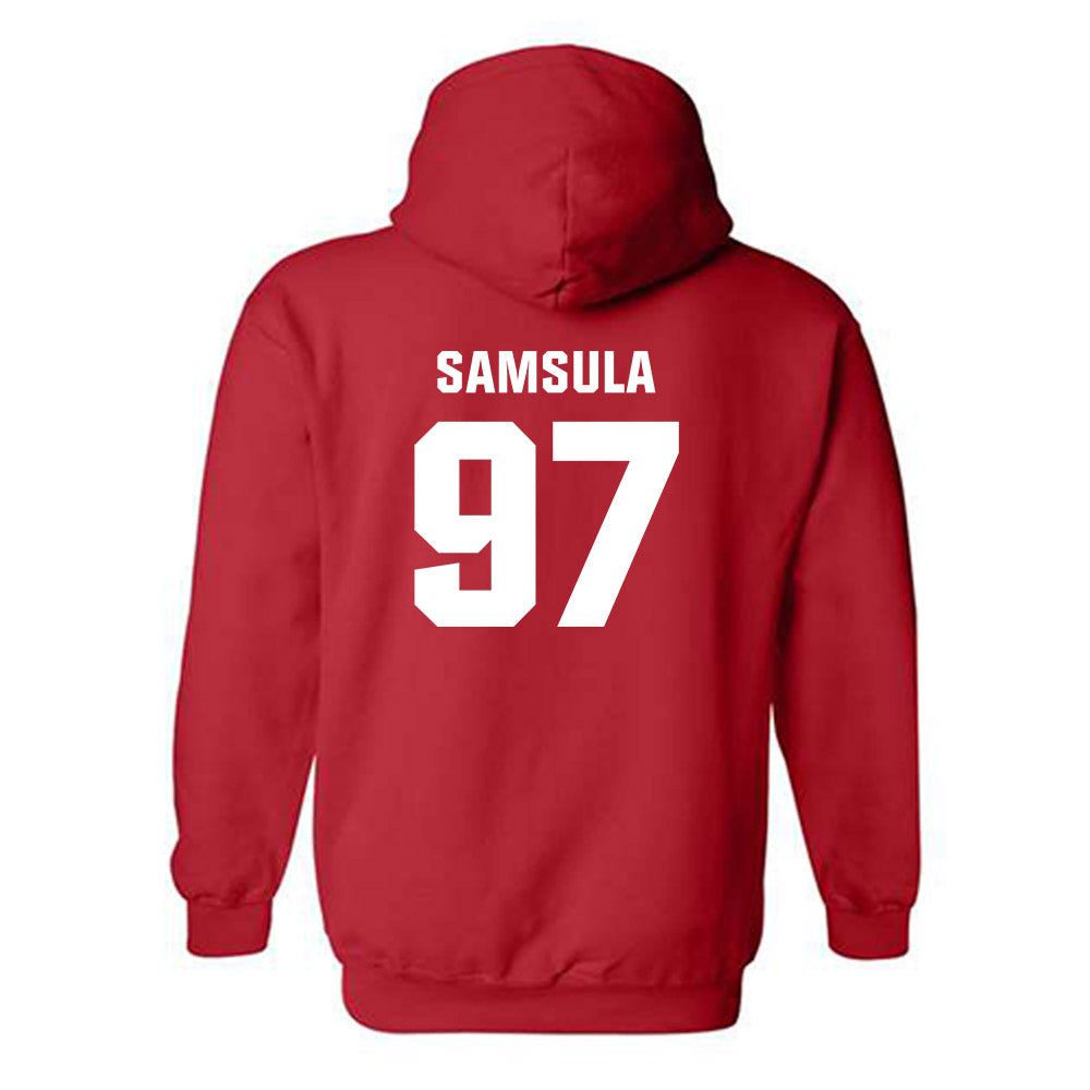 Utah - NCAA Football : Lucas Samsula - Classic Shersey Hooded Sweatshirt-1