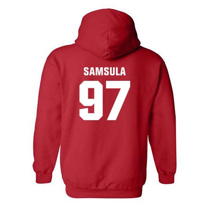 Utah - NCAA Football : Lucas Samsula - Classic Shersey Hooded Sweatshirt-1