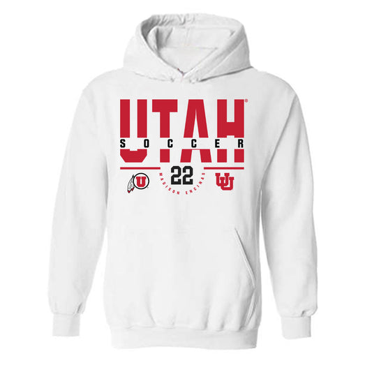 Utah - NCAA Women's Soccer : Madison Encinas - Classic Fashion Shersey Hooded Sweatshirt-0