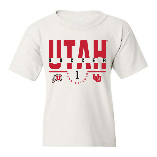 Utah - NCAA Women's Soccer : Anna Solomon - Classic Fashion Shersey Youth T-Shirt-0