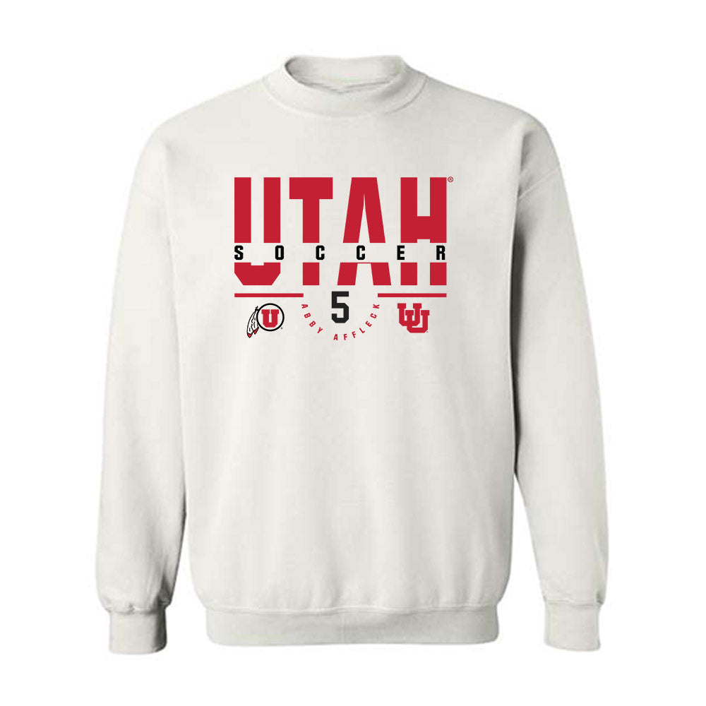 Utah - NCAA Women's Soccer : Abby Affleck - Classic Fashion Shersey Crewneck Sweatshirt-0