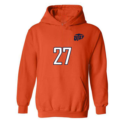 UTEP - NCAA Women's Soccer : Zeta McDannels - Replica Shersey Hooded Sweatshirt-0