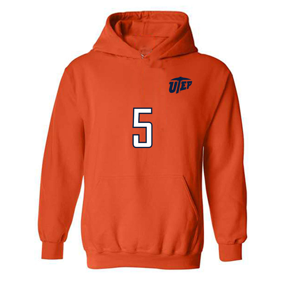 UTEP - NCAA Women's Soccer : Lauren Varela - Replica Shersey Hooded Sweatshirt-0