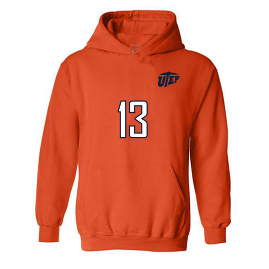 UTEP - NCAA Women's Soccer : gianna wilbur - Replica Shersey Hooded Sweatshirt-0