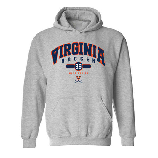 Virginia - NCAA Women's Soccer : Maya Carter - Fashion Shersey Hooded Sweatshirt-0