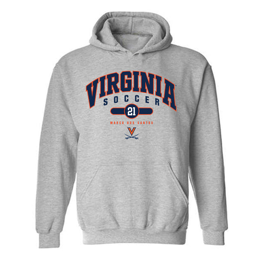 Virginia - NCAA Men's Soccer : Marco Dos Santos - Fashion Shersey Hooded Sweatshirt-0