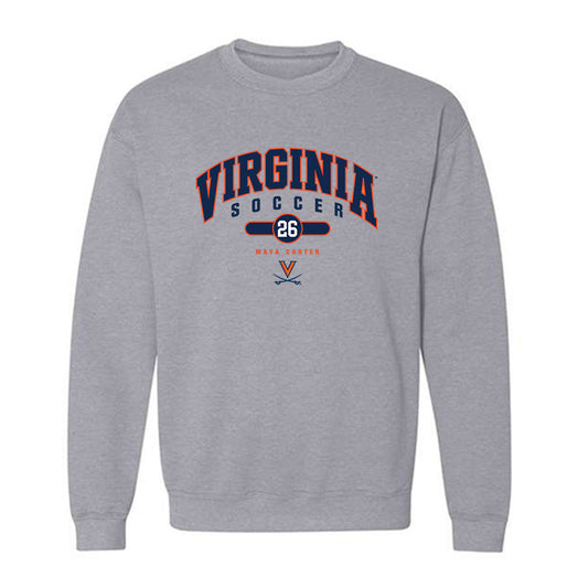 Virginia - NCAA Women's Soccer : Maya Carter - Fashion Shersey Crewneck Sweatshirt-0