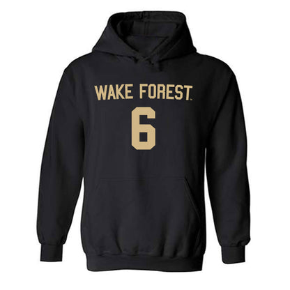 Wake Forest - NCAA Men's Soccer : Lorenze Currie - Replica Shersey Hooded Sweatshirt-0
