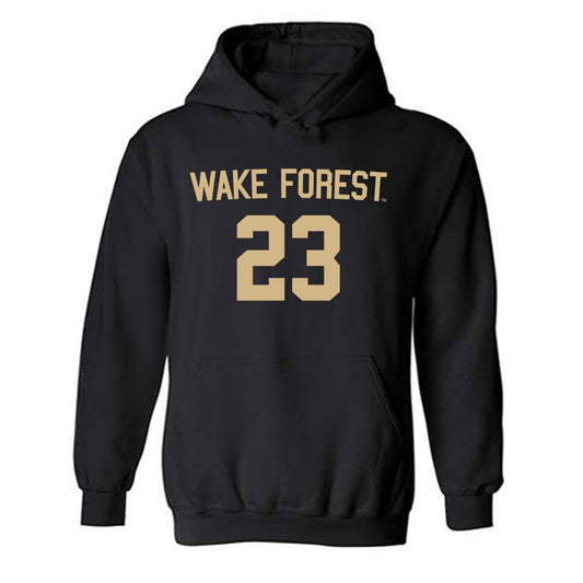 Wake Forest - NCAA Women's Soccer : Allie Schmidt - Replica Shersey Hooded Sweatshirt-0