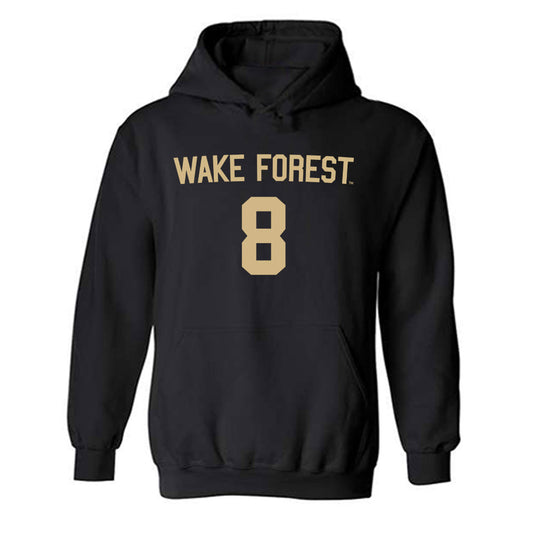 Wake Forest - NCAA Women's Soccer : Chloe Burst - Replica Shersey Hooded Sweatshirt-0