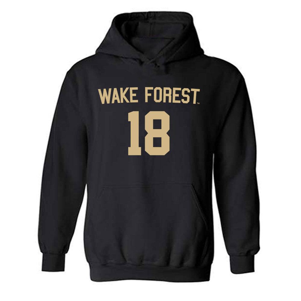 Wake Forest - NCAA Men's Soccer : Henry Rosenfeld - Replica Shersey Hooded Sweatshirt-0