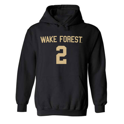 Wake Forest - NCAA Men's Soccer : Miles Hadley - Replica Shersey Hooded Sweatshirt-0