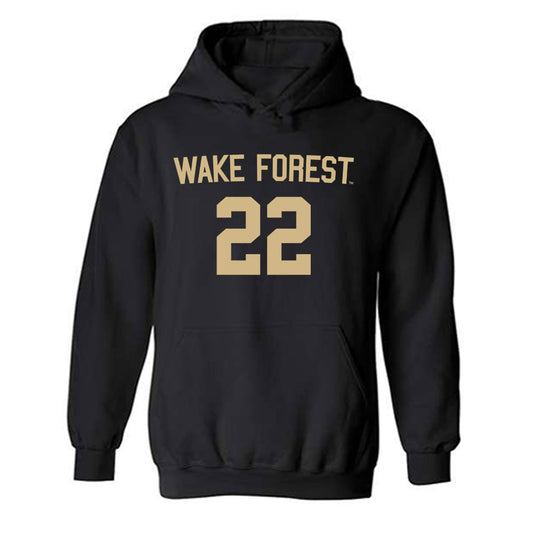 Wake Forest - NCAA Men's Soccer : Nolan Tinsley - Replica Shersey Hooded Sweatshirt-0
